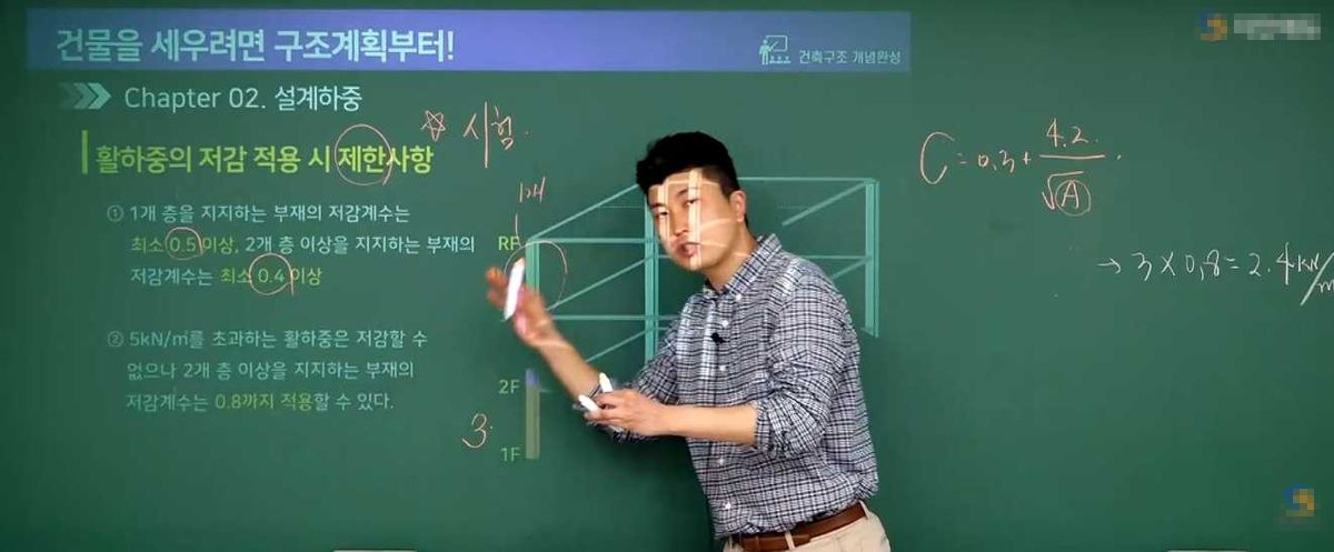 건축구조 개념완성 강의 장면
